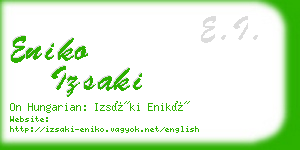 eniko izsaki business card